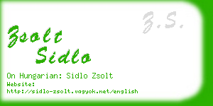 zsolt sidlo business card